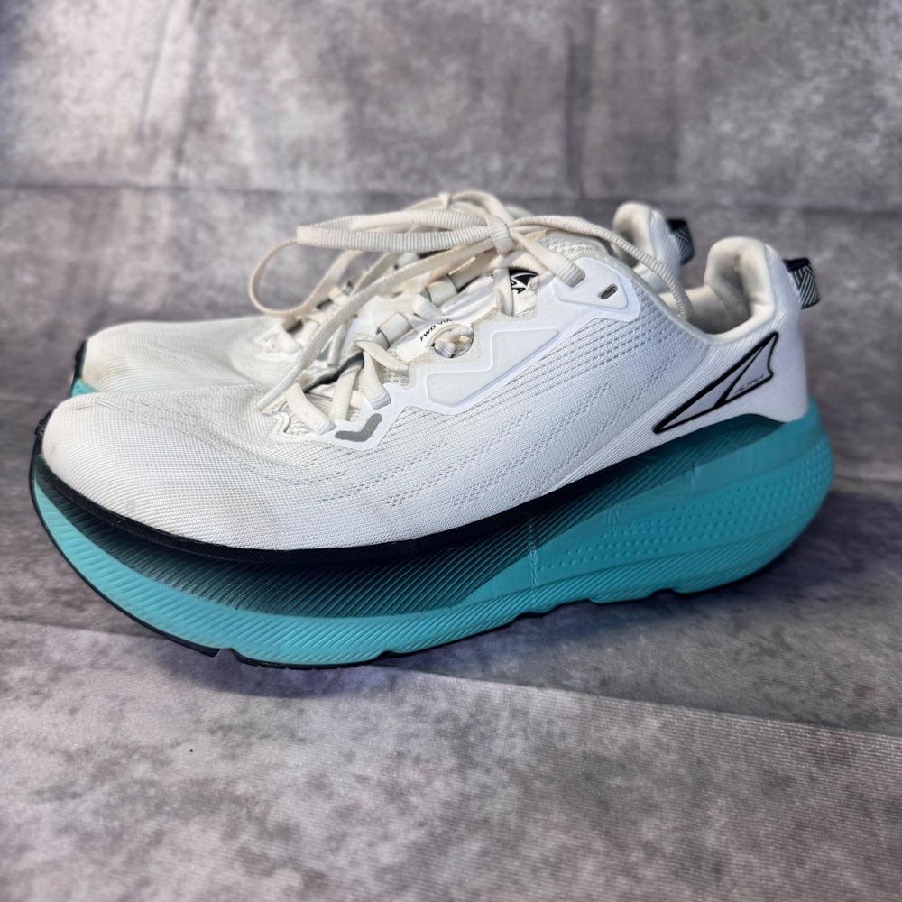 Altra FWD VIA Womens 8 Road Running Shoes White Teal EgoFlo Low Drop Cushion